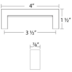 86714 - Modern Rectangular - Keaton 3.5"cc Pull