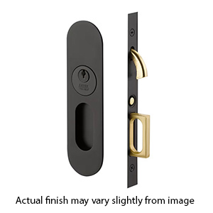 Narrow Oval Pocket Door Mortise Lock
