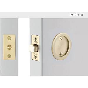 Round Passage Pocket Door Tubular Lock