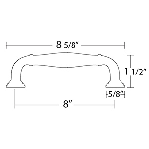 86474 - Transitional Heritage - 8" Blythe Pull