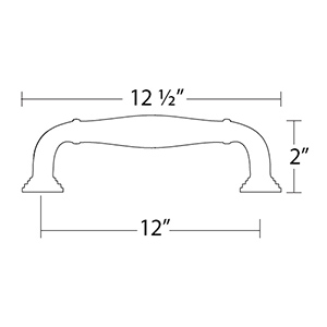 86910 - Transitional Heritage - 12" Blythe Appliance Pull