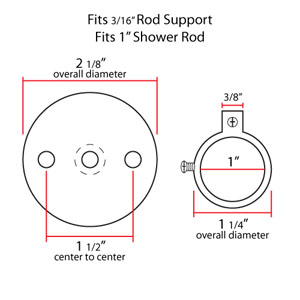18" Swivel Ceiling Support for 1" Rod