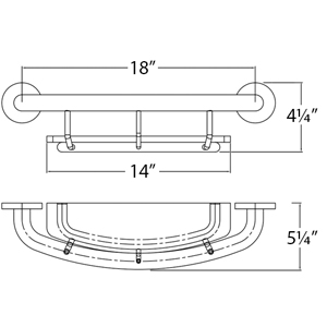 Shampoo Shelf/ Grab Bar