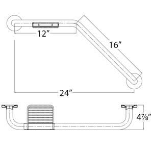 Soap Basket/ Grab Bar Combination