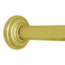 36" Shower Rod - Classic High Quality - Unlacquered Brass