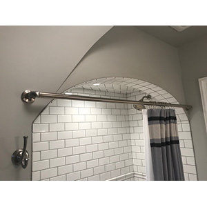Front Mount Straight Shower Rod