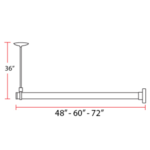 Light Duty - Suspended Rod Ceiling to Wall