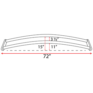 72" Decorative Double Curved Shower Rod