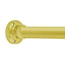 Heavy Duty Round - Shower Rod - Unlacquered Brass