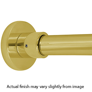 72" Shower Rod - Deluxe Contemporary - Unlacquered Brass