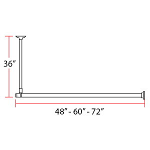 Suspended Rod Ceiling to Wall - Medium Support
