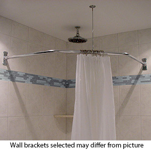 Contemporary Round - 48" Neo Angle Shower Rod