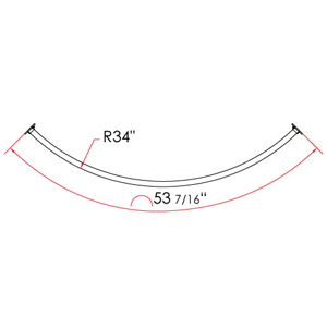 Neo-Round Shower Rod - 34"