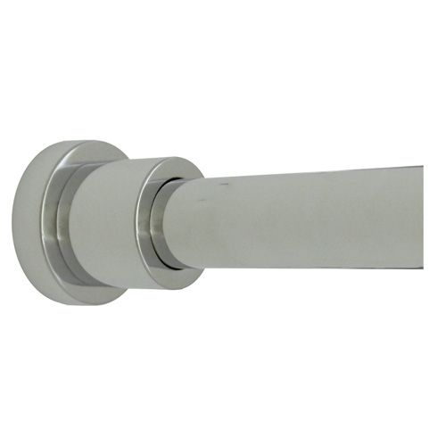 Round Flange Shower Rod Brushed/ Satin Nickel