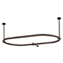 Oval Shower Rod - Leg Tub Enclosure