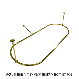Oval Shower Rod - 33" x 74" - Tub Enclosure