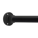  Flat Black Shower Rod - Top Seller - Round Bracket
