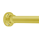 Polished Brass Shower Rod - Top Seller - Round Bracket