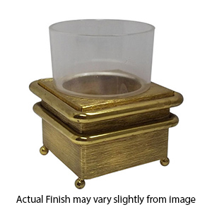 Square Bathroom Tumbler - Polished Brass