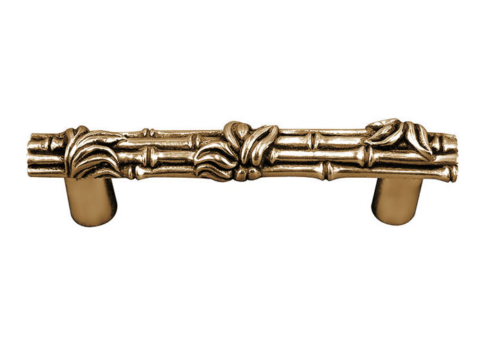 Bamboo Cabinet Pull Antique Gold, Gold Bamboo Cabinet Hardware