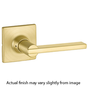 Yale Passage Door Lever - Nils w/ Square Rosette - Satin Brass